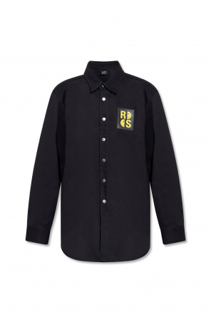 トップス RAF SIMONS Buy Raf Simons women oversized printed parka in black for